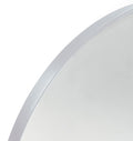 Silver 24X36 Inch Metal Arch Barhroom Mirror Silver Classic Mdf Glass Aluminium Alloy