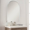 Silver 20x30 INCH Metal Arch Barhroom mirror silver-classic-mdf+glass-aluminium alloy