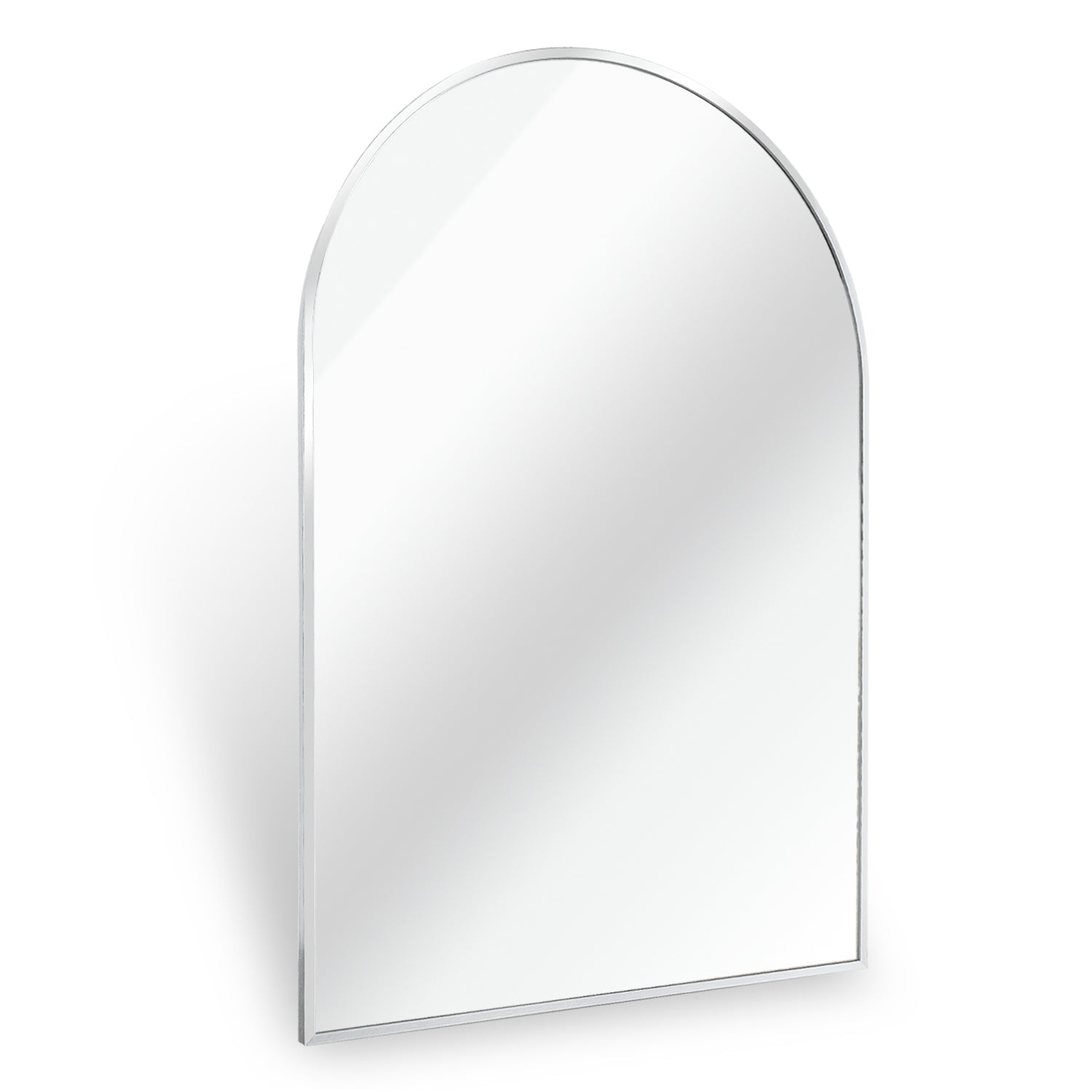 Silver 20x30 INCH Metal Arch Barhroom mirror silver-classic-mdf+glass-aluminium alloy