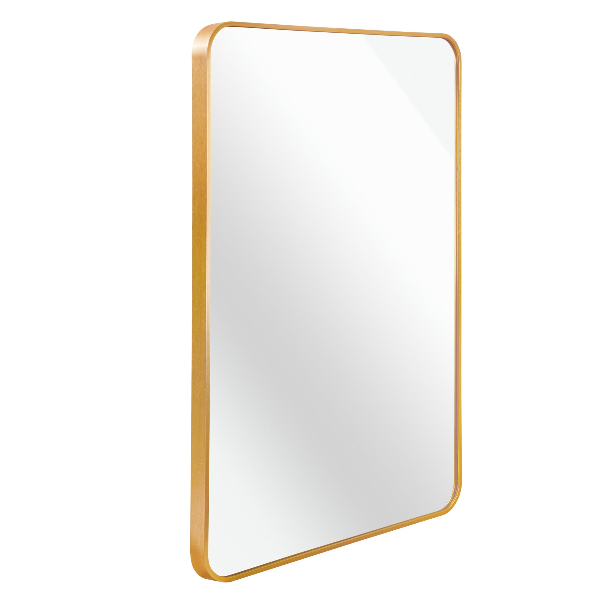 Gold 30 "X40" Rectangular Bathroom Wall Mirror Gold Classic Mdf Glass Aluminium Alloy