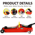 Floor Jack, 2 Ton Low Profile Floor Jack, Heav yDuty black+red-steel