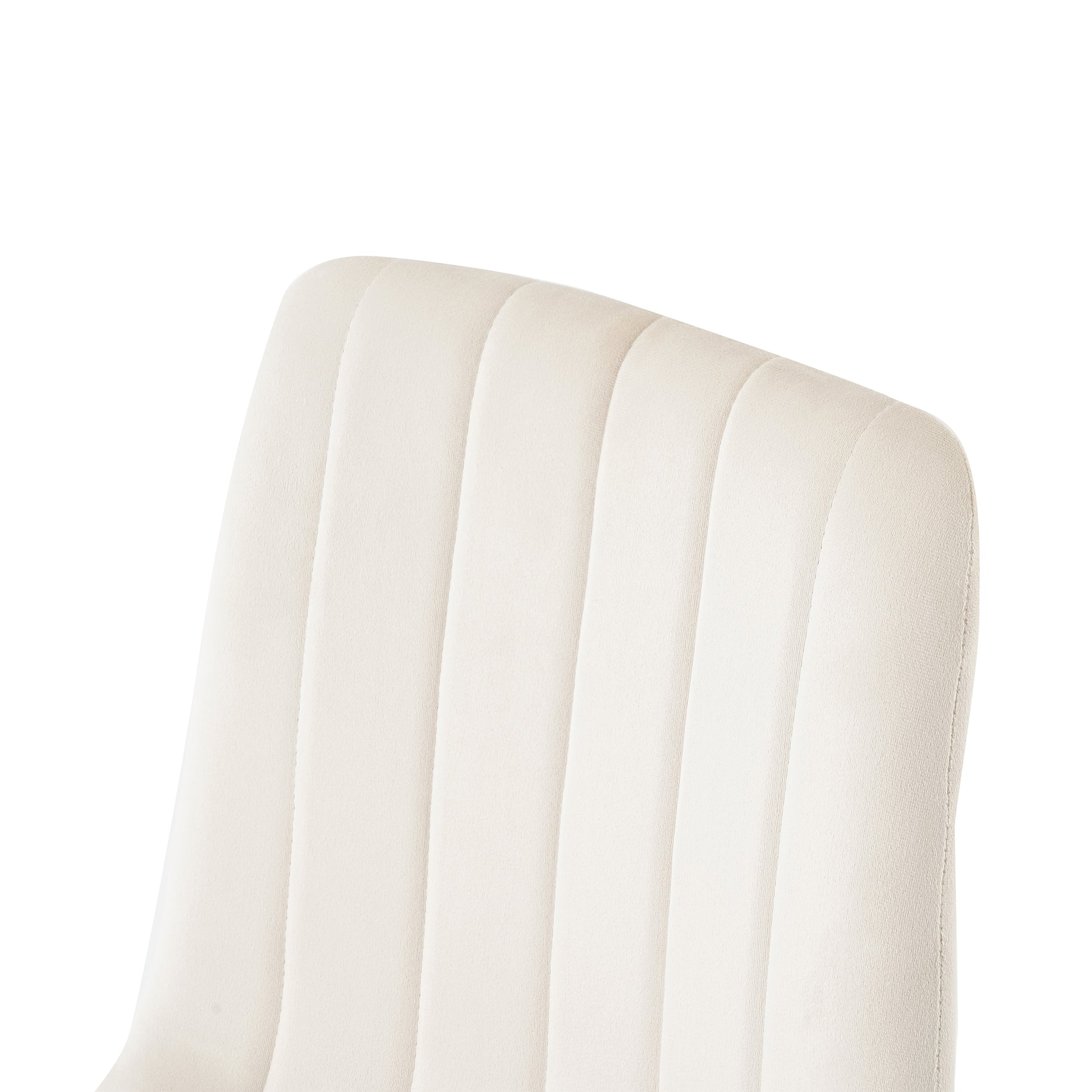 Indoor Velvet Dining Chair, Modern Dining Kitchen Chair With Cushion Seat Back Black Coated Metal Legs Upholstered Side Chair For Home Kitchen Restaurant And Living Room Set Of 4 Cream Color Metal