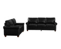 Living Room Sofa With Storage Sofa 2 3 Sectional Black Faux Leather Black Foam Pu Leather