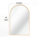 Gold 20x30 INCH Metal Arch Barhroom mirror gold-classic-mdf+glass-aluminium alloy