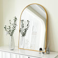 Gold 20x30 INCH Metal Arch Barhroom mirror gold-classic-mdf+glass-aluminium alloy