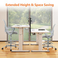 Sweetcrispy Ergonomic Drafting Chair Tall Standing Desk Office Chair Gray Nylon Mesh
