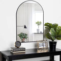 Black 20x30 INCH Metal Arch Barhroom mirror black-classic-mdf+glass-aluminium alloy