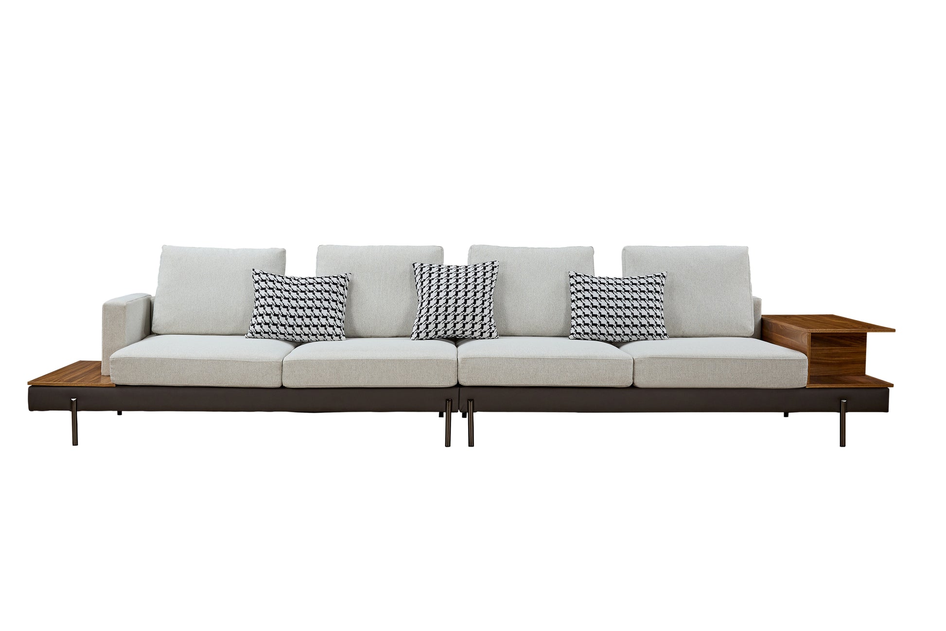 Luxury Sofa Fabric Sofain Living Room Left And Right Interchangeable Four Seat Sofa Off White Off White Wood 4 Seat