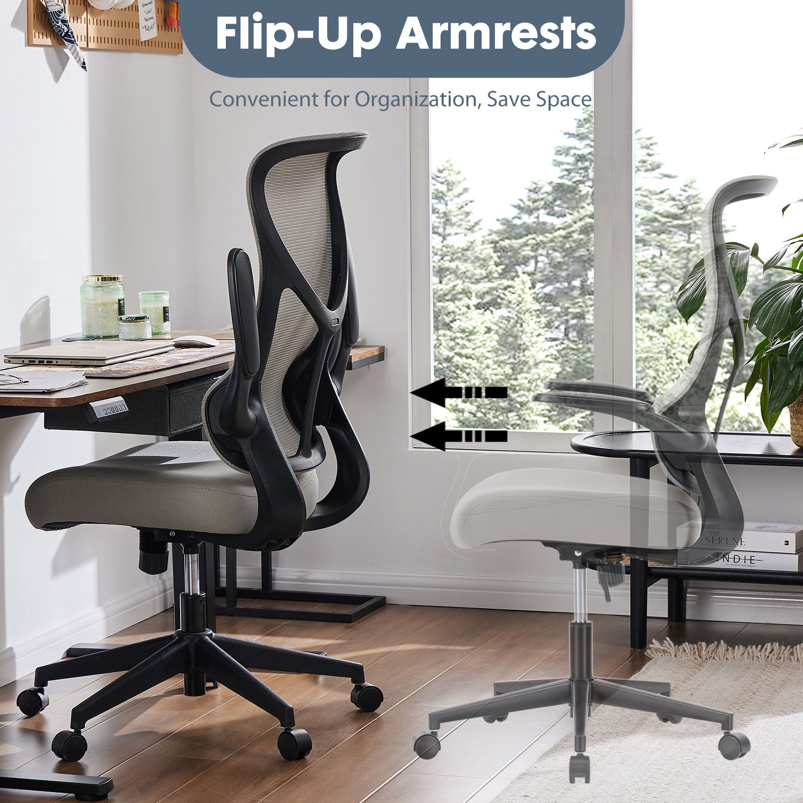 Sweetcrispy Ergonomic Executive High Back Office Chair gray-nylon mesh