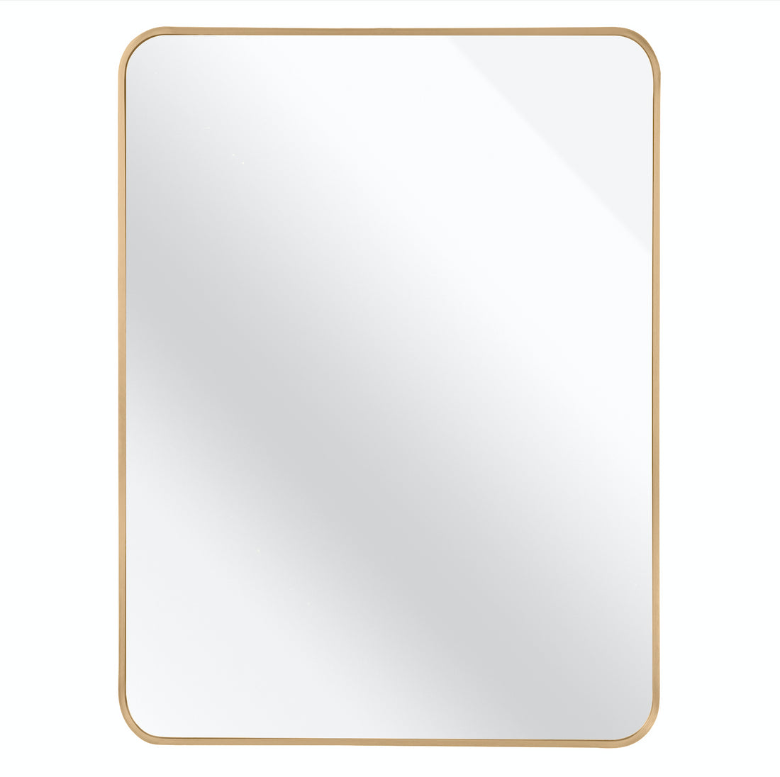 Gold 30 "X40" Rectangular Bathroom Wall Mirror Gold Classic Mdf Glass Aluminium Alloy