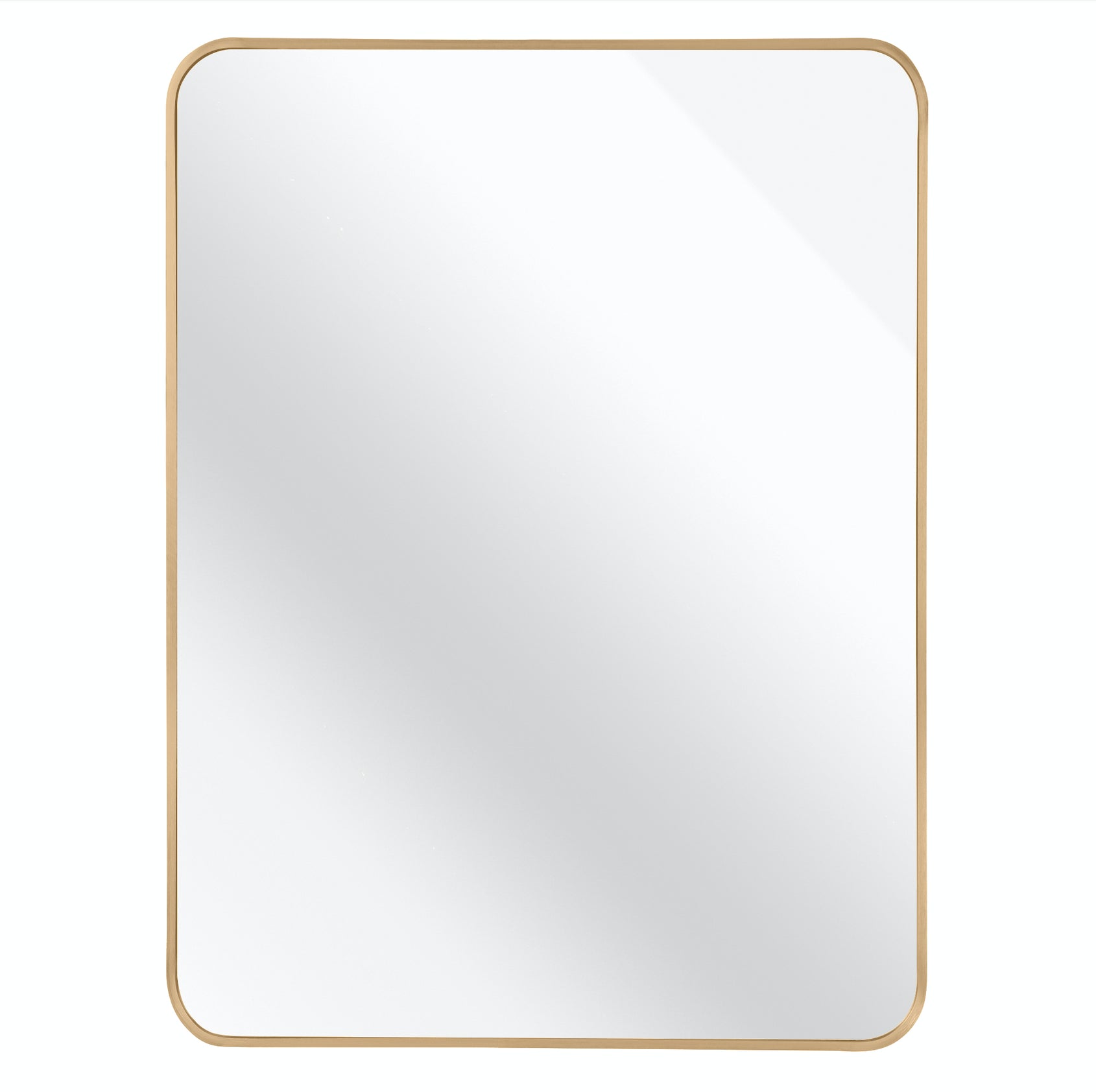 Gold 30 "X40" Rectangular Bathroom Wall Mirror Gold Classic Mdf Glass Aluminium Alloy