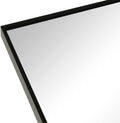 Black 24X36 Inch Metal Arch Barhroom Mirror Black Classic Mdf Glass Aluminium Alloy