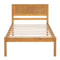 Platform Bed Frame With Headboardwood Slat Supportno Box Spring Needed ,Twin,Oak Twin Oak Wood Pine