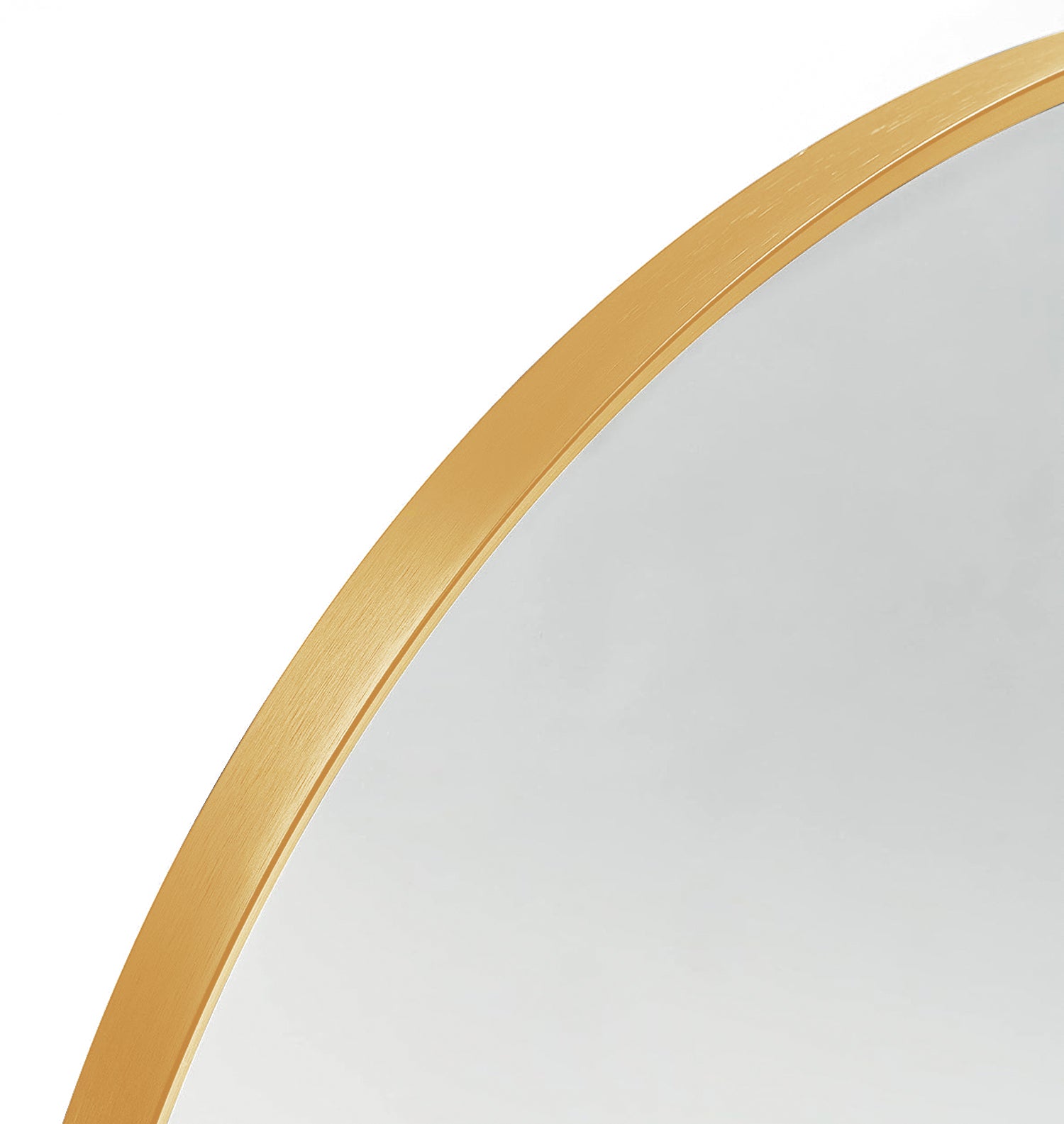 Gold 24X36 Inch Metal Arch Barhroom Mirror -