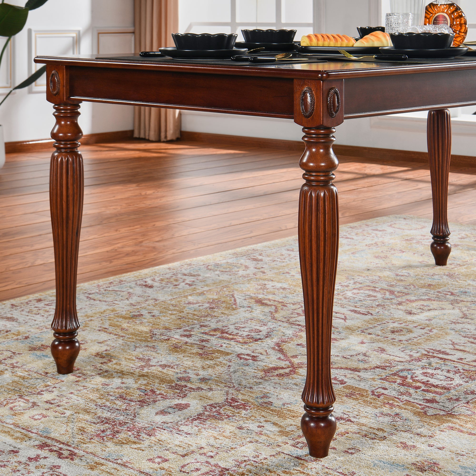 67.3" Dining Room Kitchen Table for 6 People