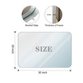 30x20inch Glossy Brushed Silver Rounded Corner silver-classic-modern-aluminium alloy