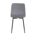 Indoor Velvet Dining Chair, Modern Dining Kitchen Chair With Cushion Seat Back Black Coated Metal Legs Upholstered Side Chair For Home Kitchen Restaurant And Living Room Set Of 4 Grey Metal