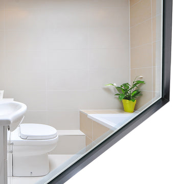 Glossy Black Bathroom Mirrors For Wall 48x30inch