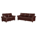 Living Room Sofa With Storage Sofa 2 3 Sectional Burdy Faux Leather Burgundy Foam Pu Leather 5 Seat