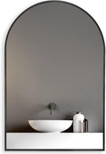 Black 20x30 INCH Metal Arch Barhroom mirror black-classic-mdf+glass-aluminium alloy