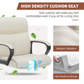 Sweetcrispy Mid Back Office Desk Chair With Padded Armrests Pu Leather Home Office Chair Gray Pu Leather