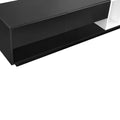 Sleek And Stylish Tv Stand With Perfect Storage Solution, Two Tone Media Console For Tvs Up To 80'', Functional Tv Cabinet With Versatile Compartment For Living Room, Black Black Primary Living Space Particle Board