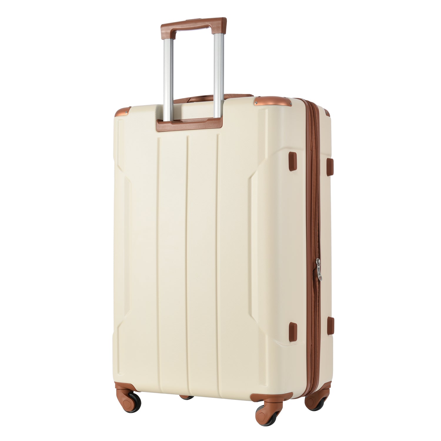 Hardside Luggage Sets 2 Piece Suitcase Set Expandable brown white-abs
