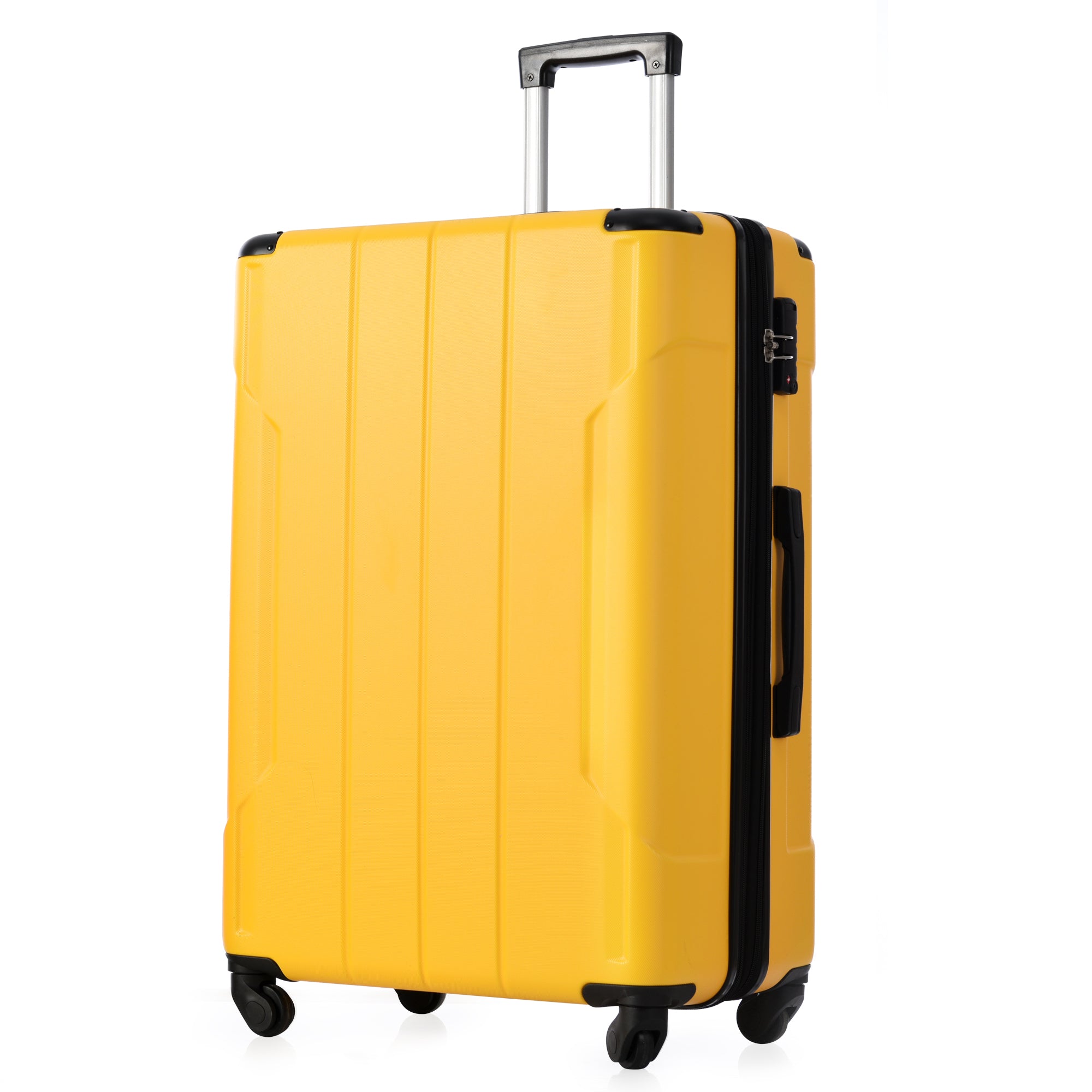 Hardside Luggage Sets 2 Piece Suitcase Set Expandable yellow-abs