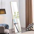 The3Rd Generation Packaging Upgrade Includes A Light Oak Solid Wood Frame Full Length Mirror, Dressing Mirror, Bedroom Entrance, Decorative Mirror, Clothing Store, And Floor Mounted Mirror. 60