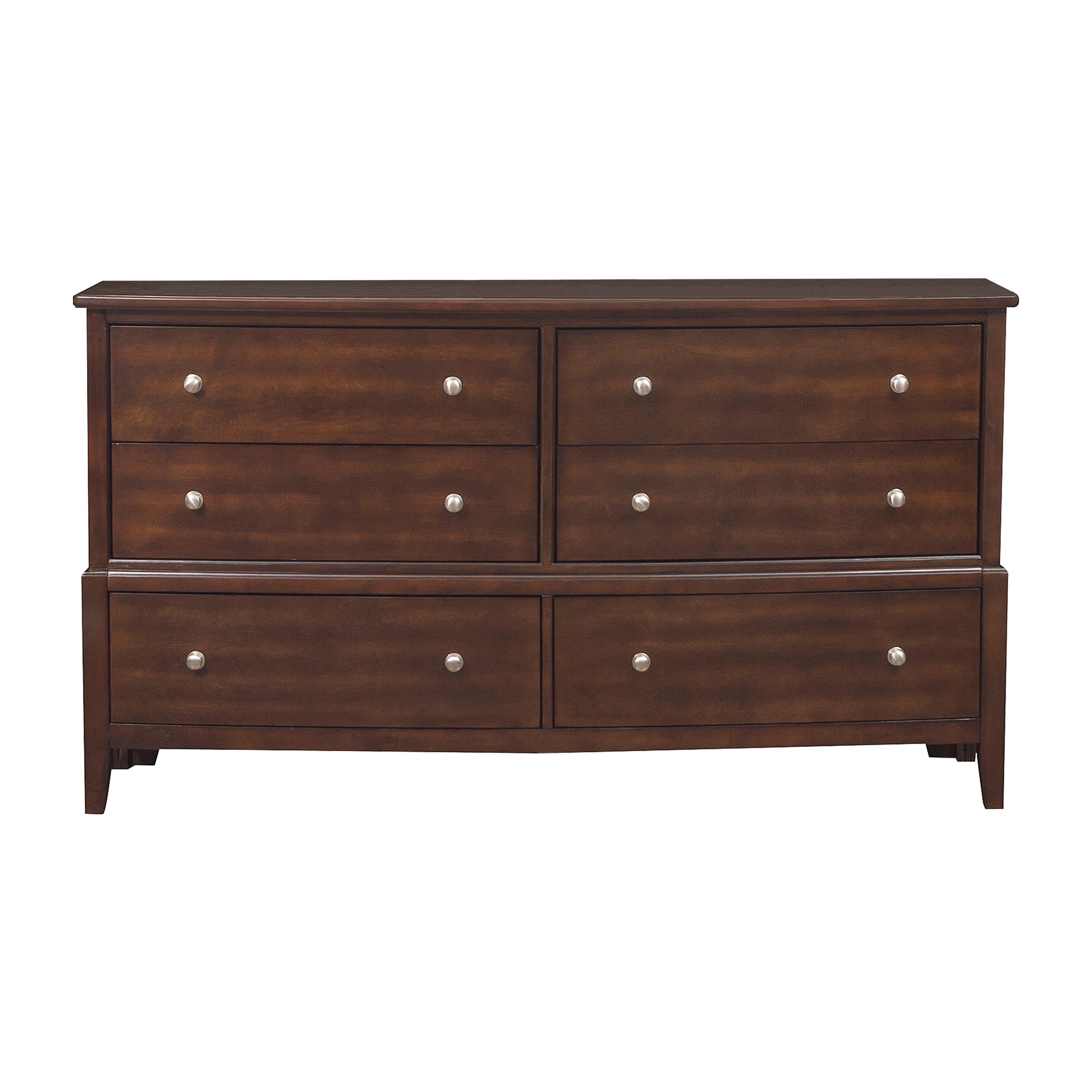 Transitional Style Bedroom Furniture 1Pc Dresser Of 6X Drawers Dark Cherry Finish Wooden Furniture Cherry Bedroom Classic,Transitional Wood