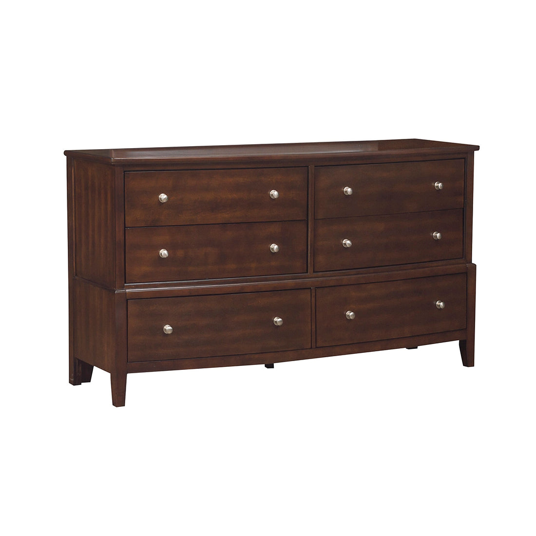 Transitional Style Bedroom Furniture 1Pc Dresser Of 6X Drawers Dark Cherry Finish Wooden Furniture Cherry Bedroom Classic,Transitional Wood