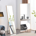 The3Rd Generation Packaging Upgrade Includes A Light Oak Solid Wood Frame Full Length Mirror, Dressing Mirror, Bedroom Entrance, Decorative Mirror, Clothing Store, And Floor Mounted Mirror. 60