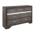 Unique Style Bedroom 1Pc Dresser Of Drawers Hidden Drawers Gray And Sliver Glitter Wooden Furniture Multicolor Bedroom Glam Wood