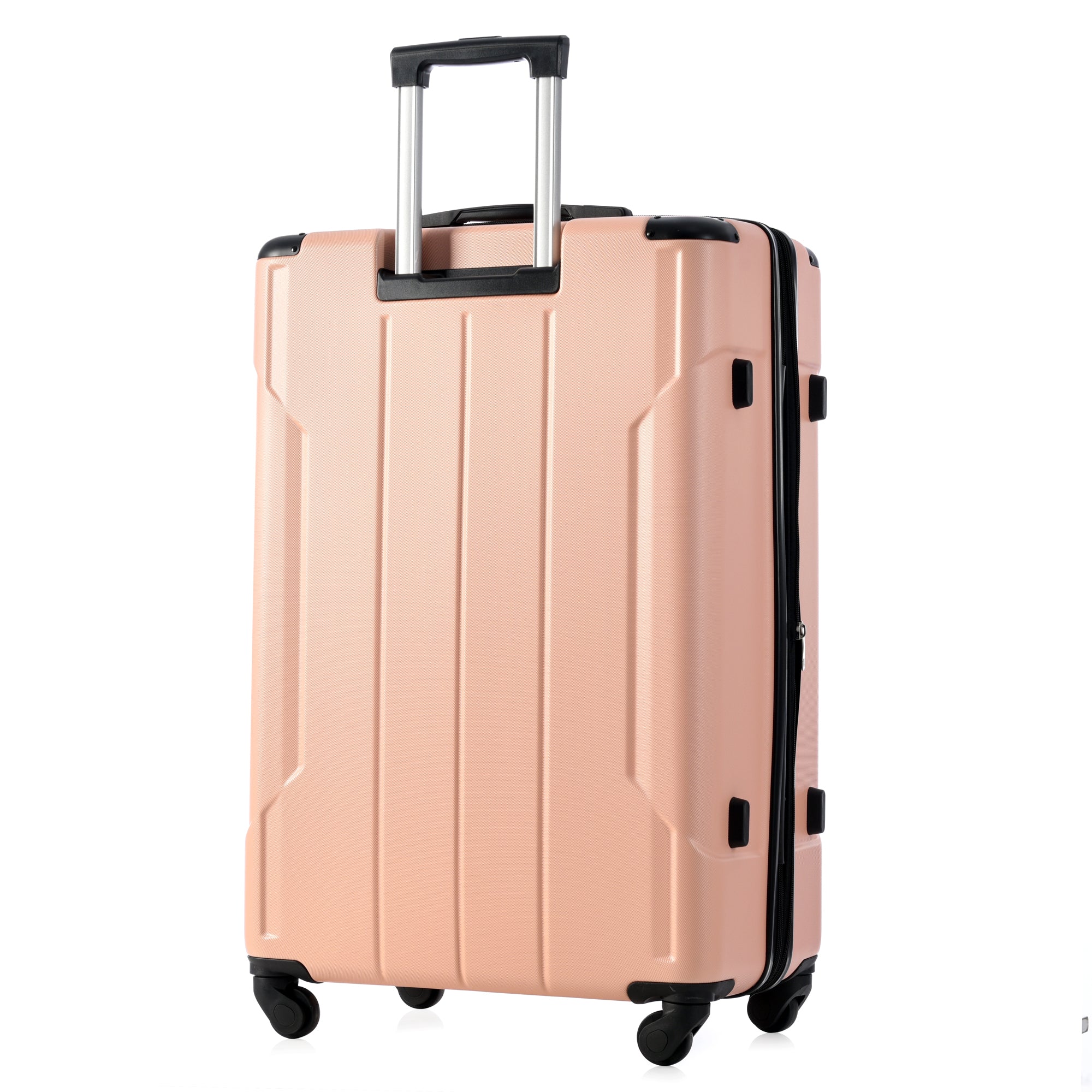 Hardside Luggage Sets 2 Piece Suitcase Set Expandable pink-abs