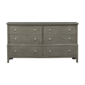 Transitional Style Gray Finish 1Pc Desser Storage Drawers Ball Bearing Glides Wooden Furniture Gray Bedroom Classic,Traditional Wood