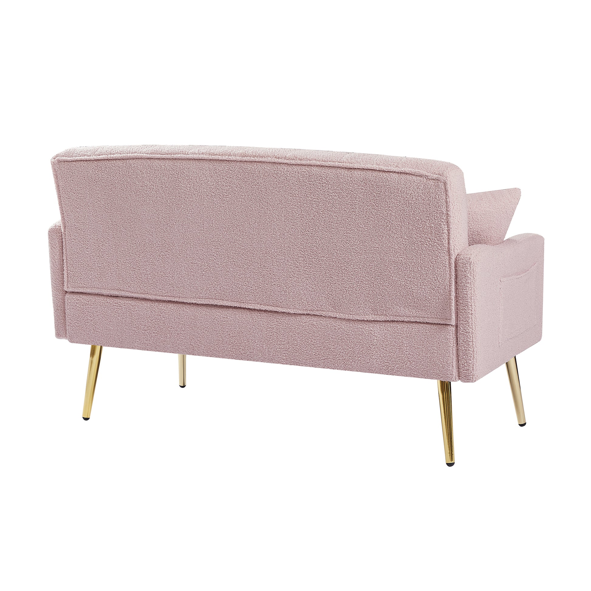 Pink Teddy Fabric 2 Seater Sofa Pink Engineered Wood