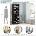 Stylish Design 30 Shoe Cubby Console, Contemporary Shoe Cabinet With Multiple Storage Capacity, Free Standing Tall Cabinet With Versatile Use For Hallway, Bedroom, Black Filing Cabinets Black Primary Living Space Particle Board