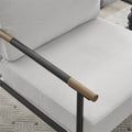 Modern Chic Accent Chair With Metal Frameupholstered Chenille Living Room Chair With Removable Seat And Back Cushion, Comfy Reading Chair For Bedroom, White White Chenille