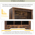 Stylish Design 30 Shoe Cubby Console, Contemporary Shoe Cabinet With Multiple Storage Capacity, Free Standing Tall Cabinet With Versatile Use For Hallway, Bedroom, Rustic Brown Filing Cabinets Rustic Brown Primary Living Space Particle Board