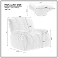 360 Degree Swivel Fabric Single Sofa Heavy Duty Reclining Chair For Living Room, Cream Cream Polyester 1 Seat