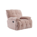 Ergonomic Glider 360 Degree Swivel Chair, Overstuffed Manual Rocking Recliner For Living Room Pink Pink Polyester 1 Seat
