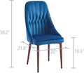 High Class Tall Back Arm Velvet Upholstered Chair With Metal Legs For Kitchen, Dining Room, Living Room Blue, Single Chair Blue Luxury,Modern Arm Chair Solid Back Metal