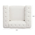 1 Seater Sofa For Living Room White Fabric