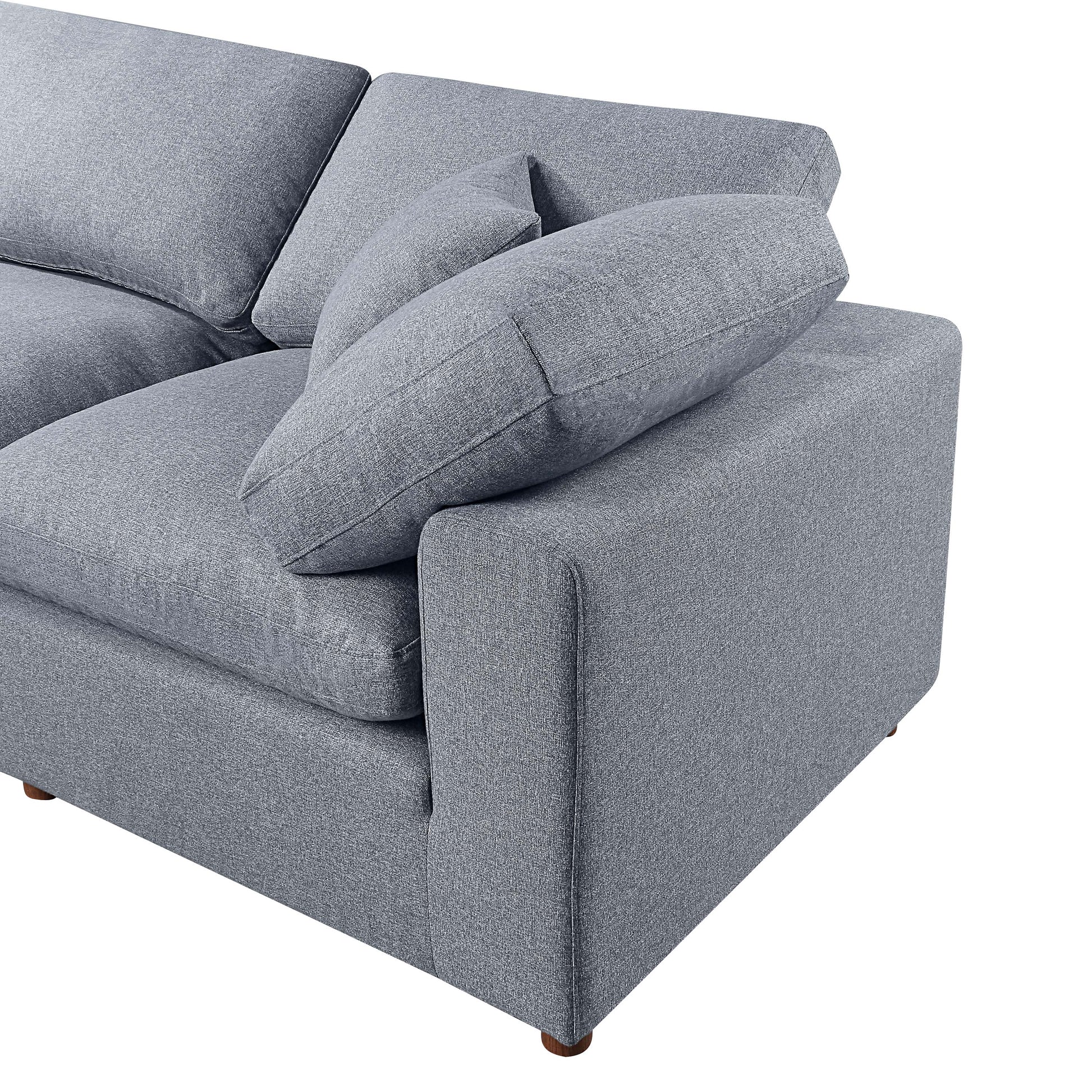 Modern Modular Sectional Sofa Set, Self Customization Design Sofa, Grey Grey Linen