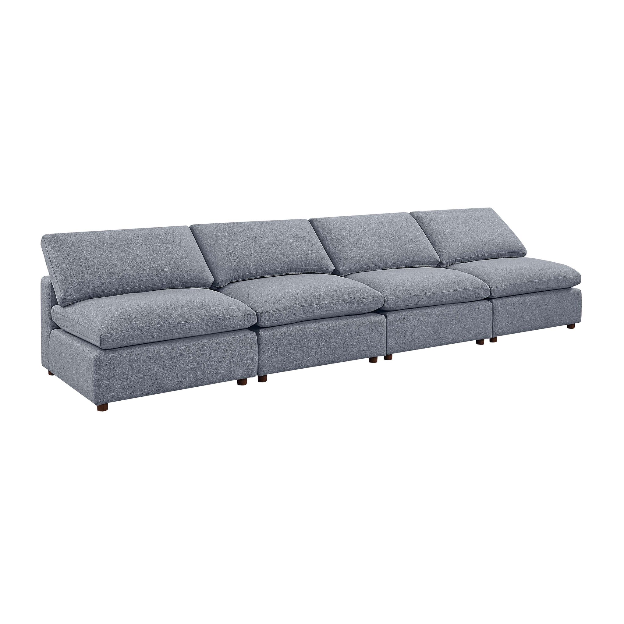 Modern Modular Sectional Sofa Set, Self Customization Design Sofa, Grey Grey Linen