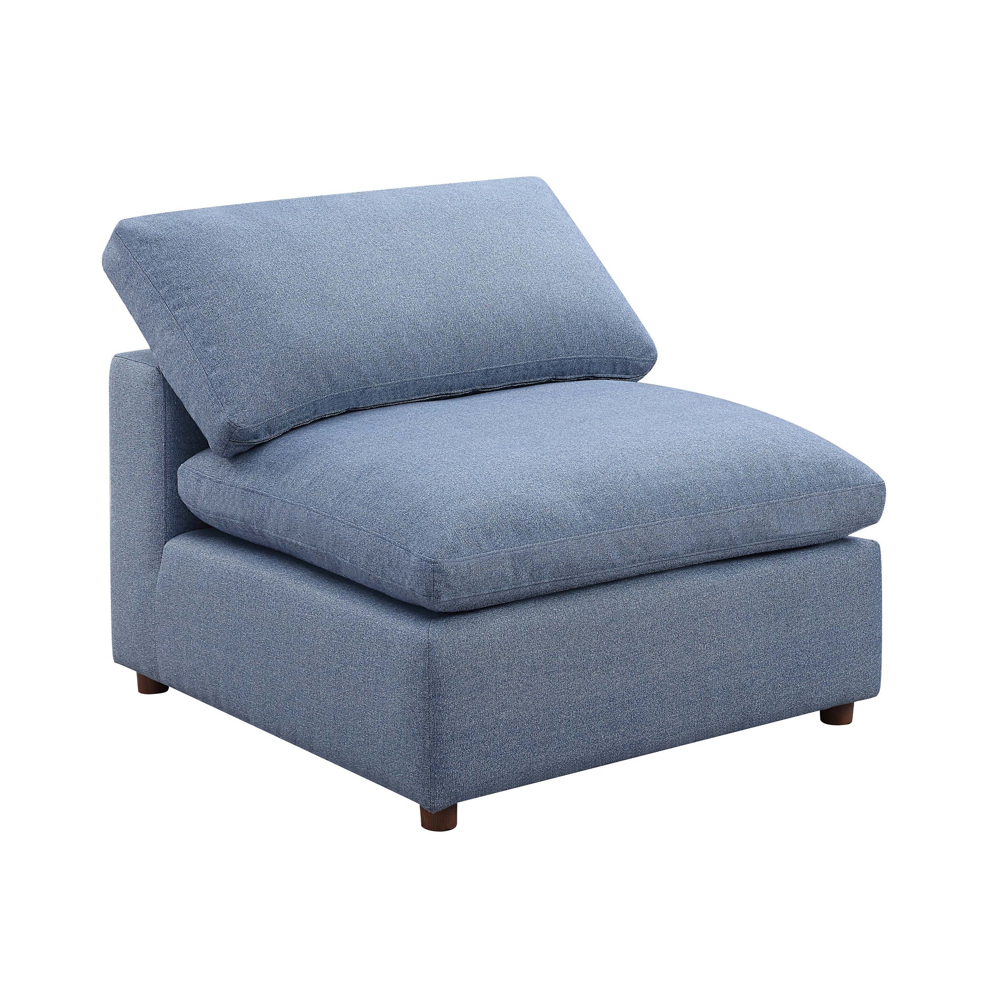 Modern Modular Sectional Sofa Set, Self Customization Design Sofa, Blue Blue Linen