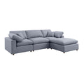 Modern Modular Sectional Sofa Set, Self Customization Design Sofa, Grey Grey Linen