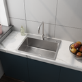 24In Stainless Steel Washing Sink W Faucet Hoses And Drain Head Only Update Silver Stainless Steel Stainless Steel