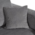 Modern Large L Shape Sectional Sofa For Living Room, 2 Pillows And 2 End Tables Dark Gray Polyester Primary Living Space Pillow Back American Design Polyester 5 Seat