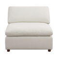 Modern Modular Sectional Sofa Set, Self Customization Design Sofa, White White Linen